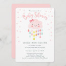 Recherche de cloud baby shower fille invitations Rose