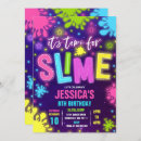 Recherche de slime party invitations Néon