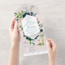 Recherche de bleu nuit mariage invitations Aquarelle