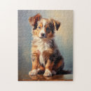 Recherche de chiens de berger australiens puzzles Merle