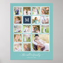 Recherche de bleu turquoise turquoise blanc posters Monogramme