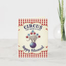 Zoek naar vintage circus poster kaarten Olifant