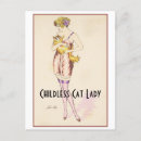 Recherche de femme de chat cartes postales Sans enfant