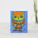 Recherche de chouette vœux cartes Coloré