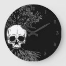 Recherche de crâne noir et blanc horloges Gothique