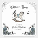 Recherche de gothique merci autocollants Baby shower gothique