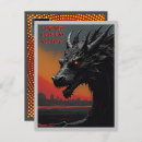 Recherche de dragon noir cartes postales Rétro