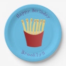 Recherche de frite assiettes en papier Illustration