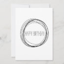 Recherche de noir et blanc abstrait vœux cartes Minimaliste