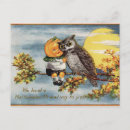 Recherche de hibou vintage cartes postales Illustration