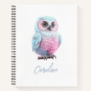 Recherche de hiboux mignons carnets Rose