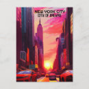 Recherche de manhattan vintage cartes postales Coucher de soleil