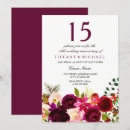 Recherche de 15ème anniversaire mariage cartes invitations Floral