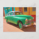 Recherche de voitures américaines cartes postales Cuba