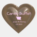 Recherche de coeur chocolat autocollants Bonbons