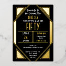 Recherche de les années 1920 anniversaire invitations Noir et or