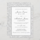 Recherche de blanc et gris invitations Classique
