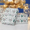 Recherche de pingouin de noël papier cadeau Xmas