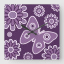 Recherche de papillon violet horloges Floral