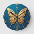 Recherche de papillon bleu horloges Décoratif