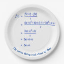 Recherche de mathématiques assiettes en papier Algèbre