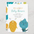 Recherche de monstre baby shower invitations Mignonne