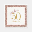Recherche de girly serviettes Fête du 50e anniversaire