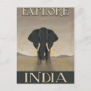 Recherche de éléphants vintages cartes postales Inde