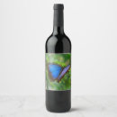 Recherche de papillons bleus bouteilles vin étiquettes Papillon bleu
