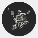 Recherche de match de tennis autocollants Silhouette de badminton
