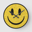 Recherche de visage de sourire horloges Jaune