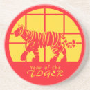 Zoek naar tijger onderzetters Rood