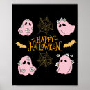 Recherche de fantômes mignons posters Décoration d'halloween