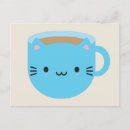 Recherche de café kawaii cartes postales Thé