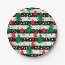 Recherche de arbre noir et blanc assiettes Noël