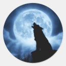 Recherche de loup bleu autocollants Lune