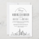 Recherche de paysage urbain invitations Noir et blanc