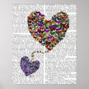 Recherche de coeur steampunk posters Feuille de fleur