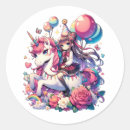 Recherche de licorne bleue autocollants Girl