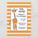 Recherche de motifs animaux invitations Girafe