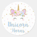 Recherche de baby unicorn autocollants Parties scintillant or