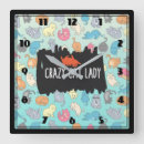 Recherche de motif fou horloges Chats