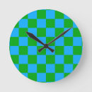 Recherche de bleu vert horloges Carré