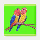 Recherche de perroquets magnets Rouge