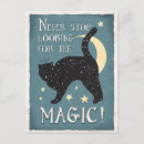 Recherche de lune cartes postales chat noir