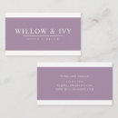 Recherche de couleur mauve cartes visite Professionnel