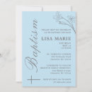 Recherche de bleu bébé baptême invitations Minimal