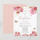 Recherche de papillon baptême invitations Rose pâle