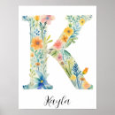 Recherche de lettre florale posters Peinture murale