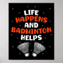 Zoek naar grap posters Badmintonliefhebber